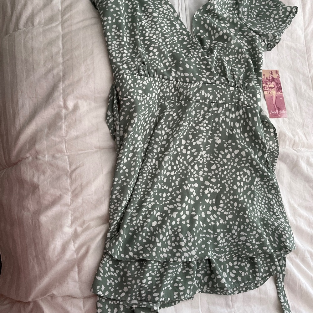 Green polkadot emerald sundae dress